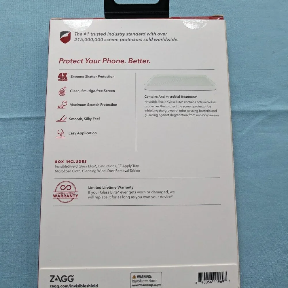 NEW Zagg InvisibleShield iPhone 8+/7+/6s+/6+ Screen Protector